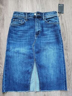 JOE's High-rise Denim Midi Skirt with Front Slit OLGA